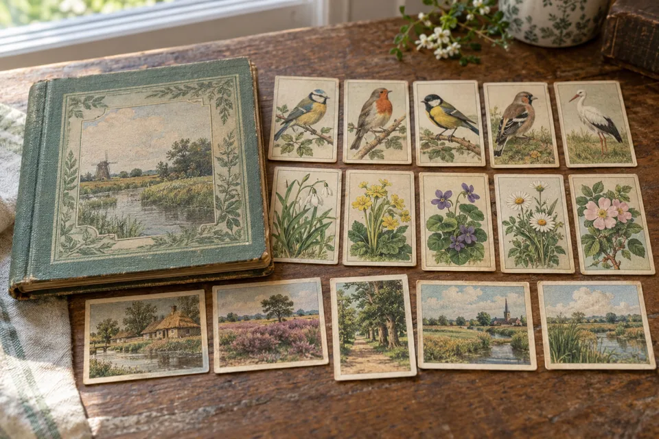 Verzamelkaarten — illustratief voorbeeld van het materiaal
